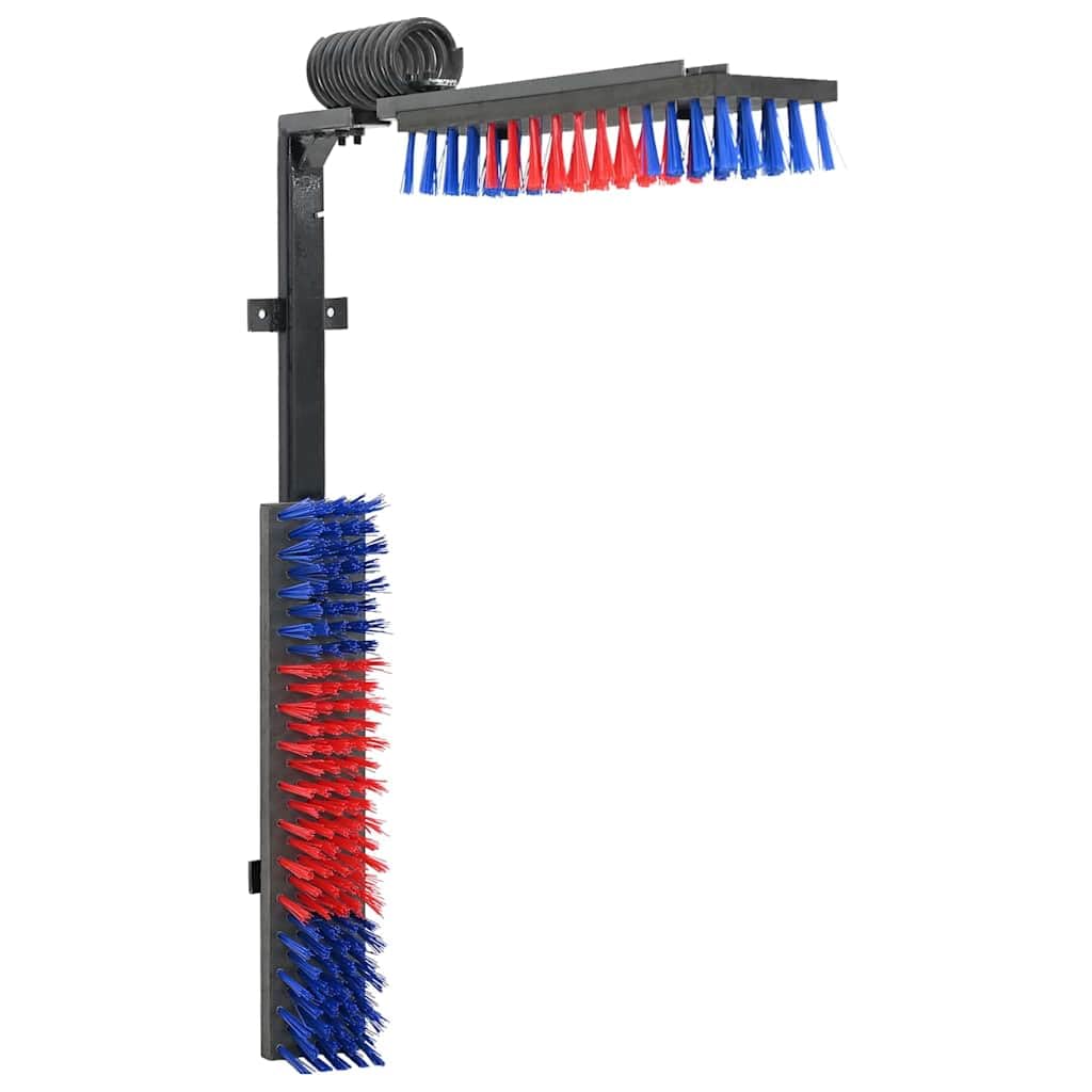 vidaXL Kuhbürste verstellbar Rot-Blau 84 cm Viehbürste