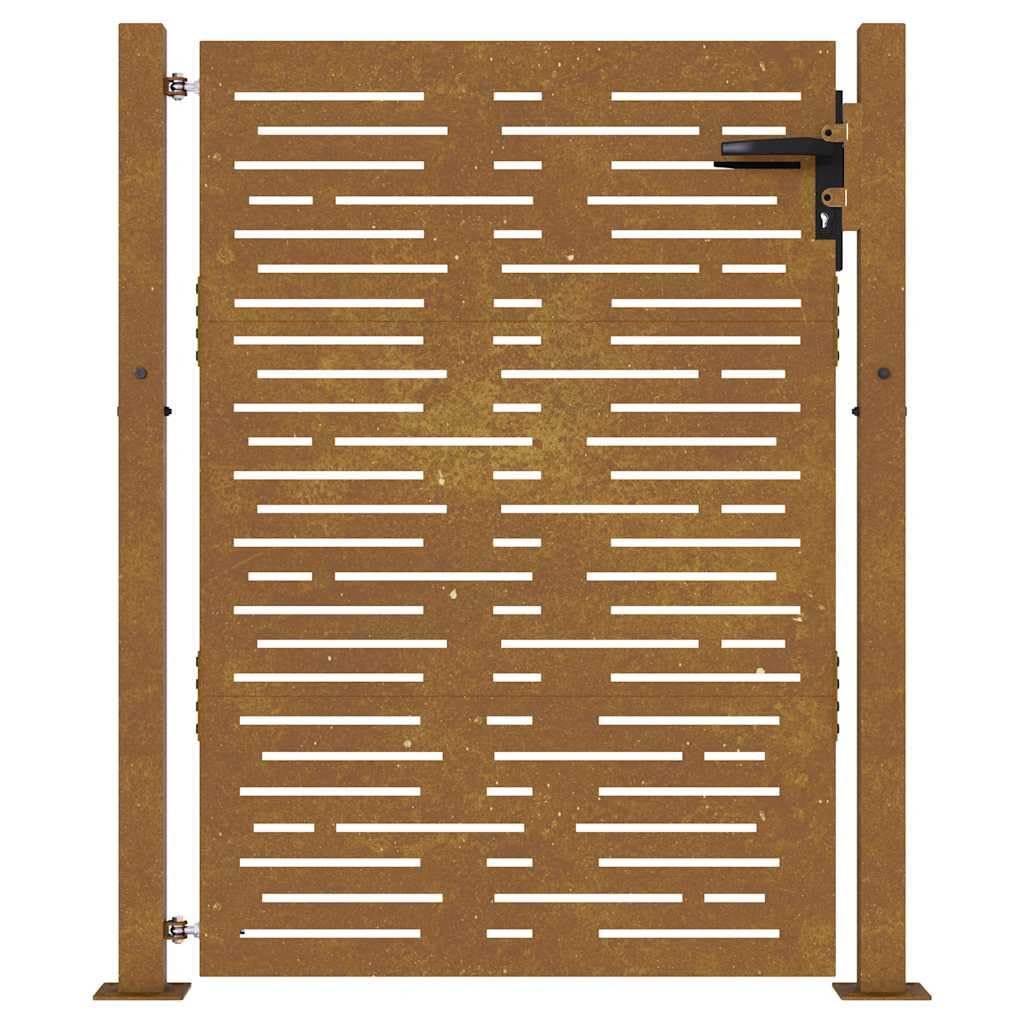 vidaXL Heim & Garten Gartentor 100x125 cm Cortenstahl Rost