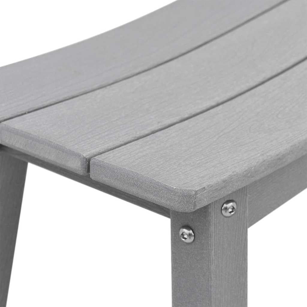 vidaXL Bar Set Hellgrau 3-tlg HDPE Garten