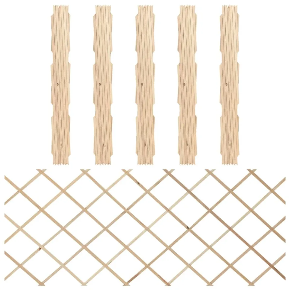 vidaXL Rankzaun Tannenholz 5er-Set 180x80 cm Braun Holzgitter