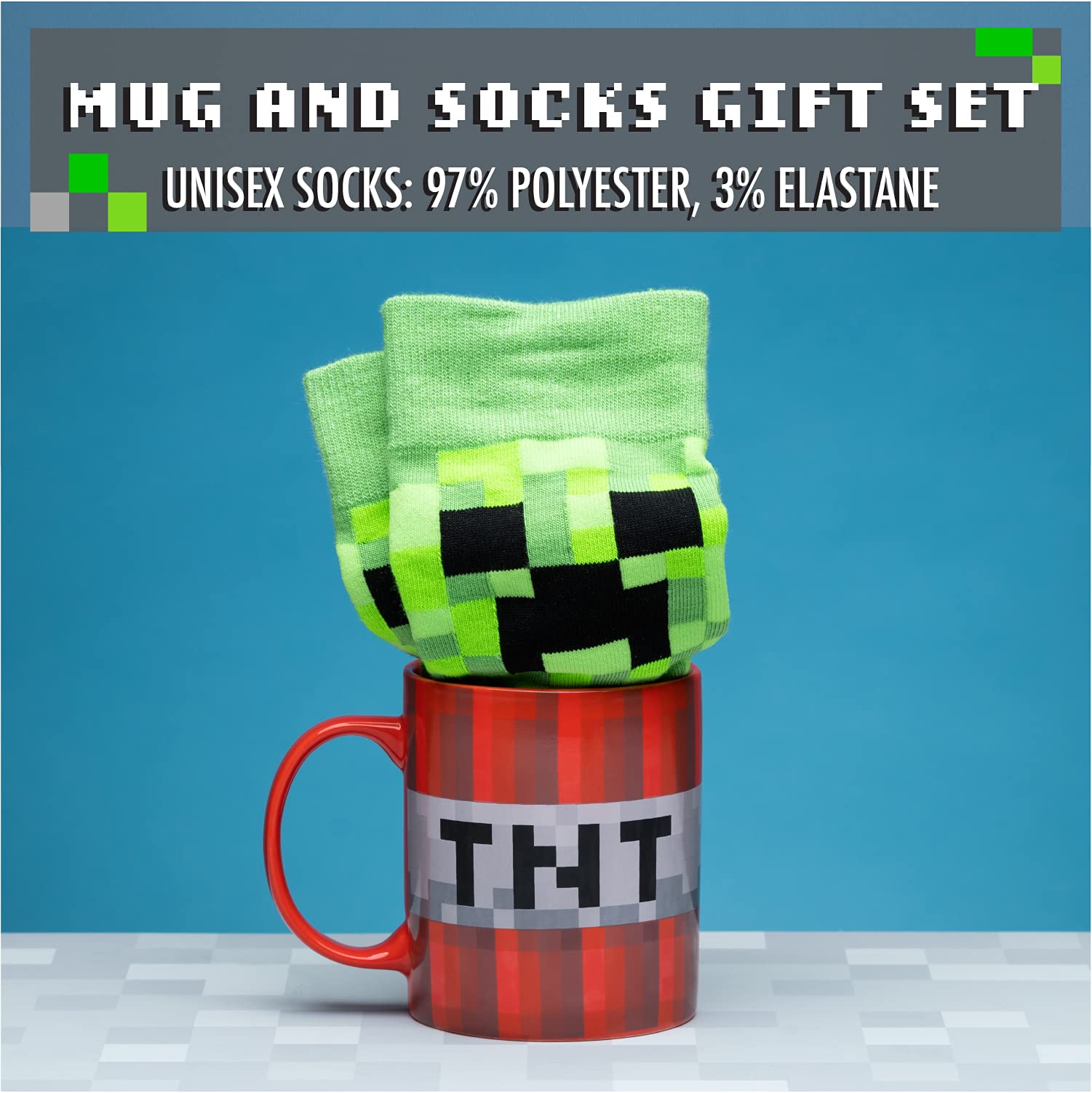 Paladone Minecraft Tasse & Socken Geschenkset TNT Creeper
