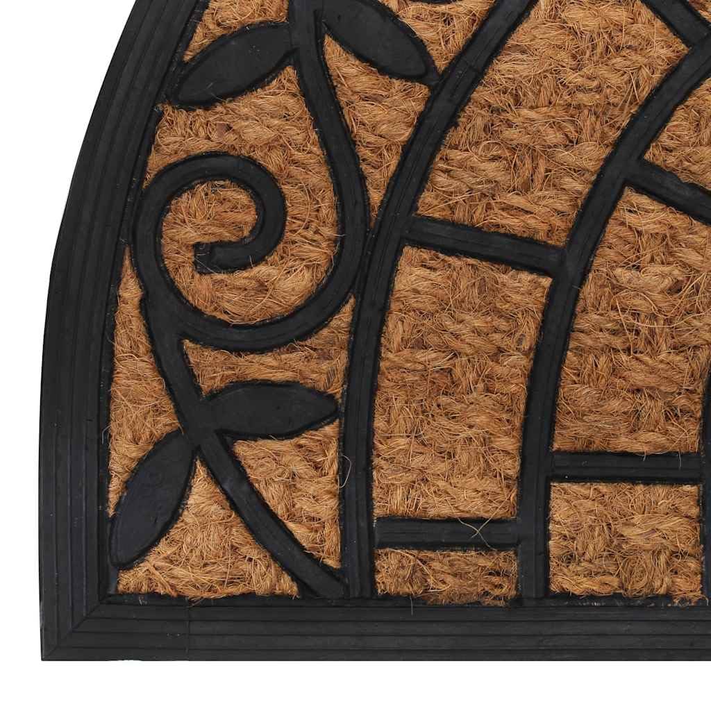 vidaXL Heim & Garten Fußmatte halbrund 45x75 cm Kokos rutschfest