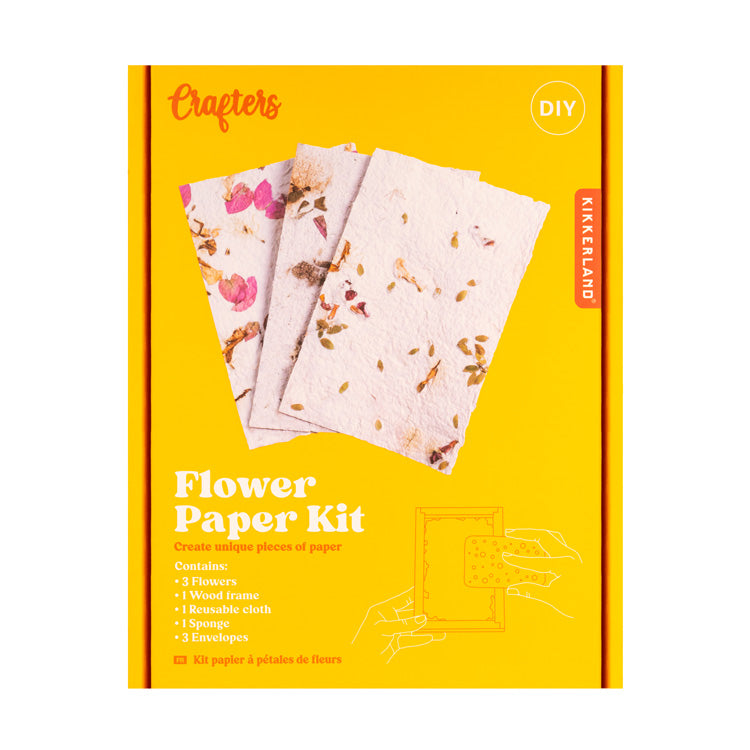 Kikkerland Crafters Flower Paper Kit Bastelset Papier