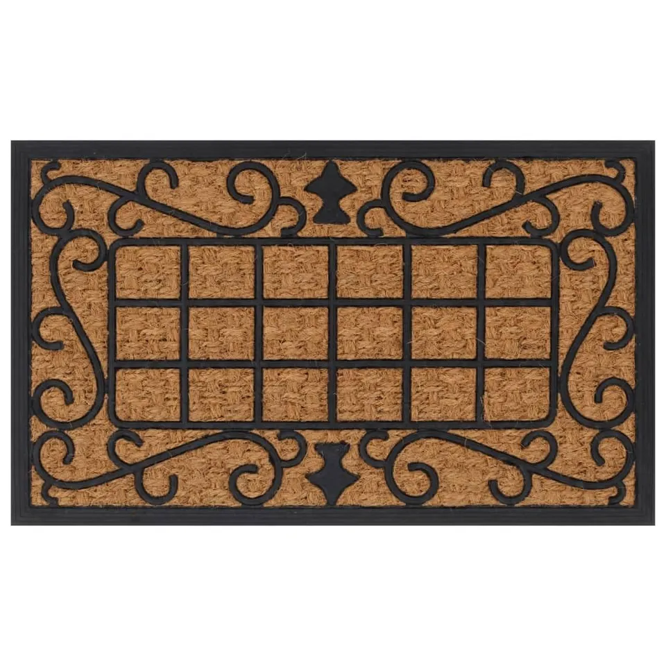 vidaXL Fußmatte 45x75 cm Gummi Kokosfaser Türmatte