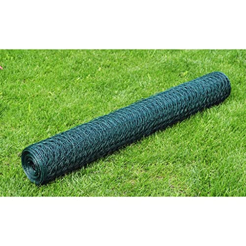 vidaXL Drahtzaun PVC 25x0,75 m Grün Maschendraht