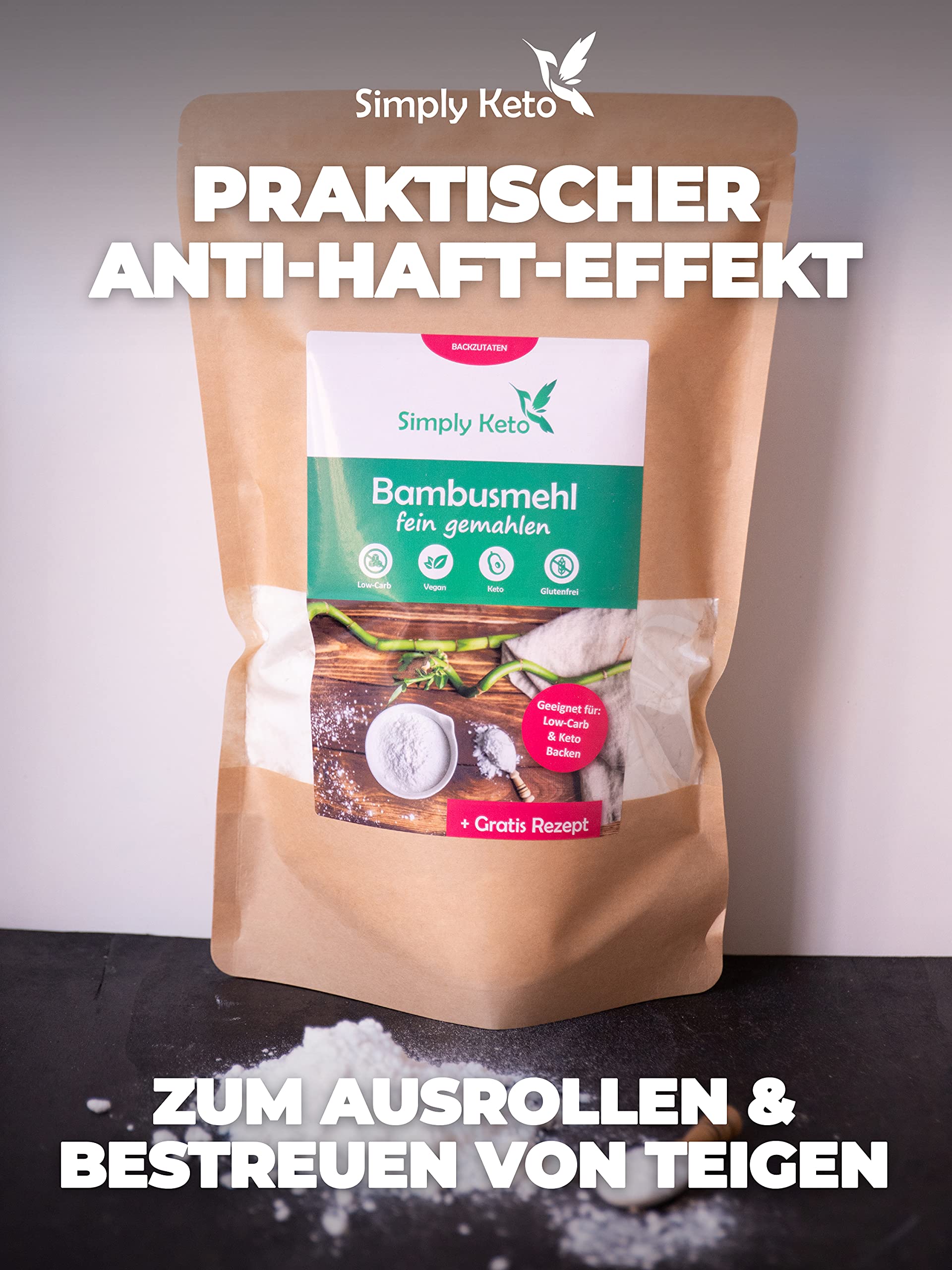 Simply Keto Bambusmehl 300g Low Carb glutenfrei vegan