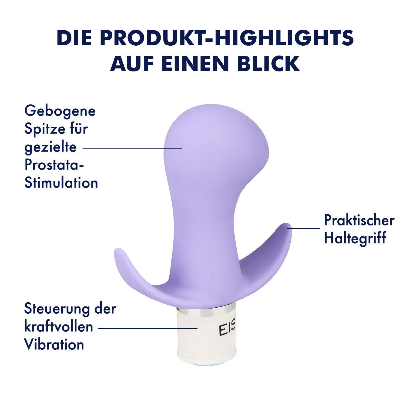 EIS Mr. T Analplug Silikon lila 10 cm vibrierend wasserdicht