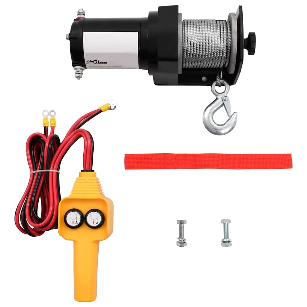 vidaXL Elektrische Seilwinde 12V 907kg mit Kabelfernbedienung