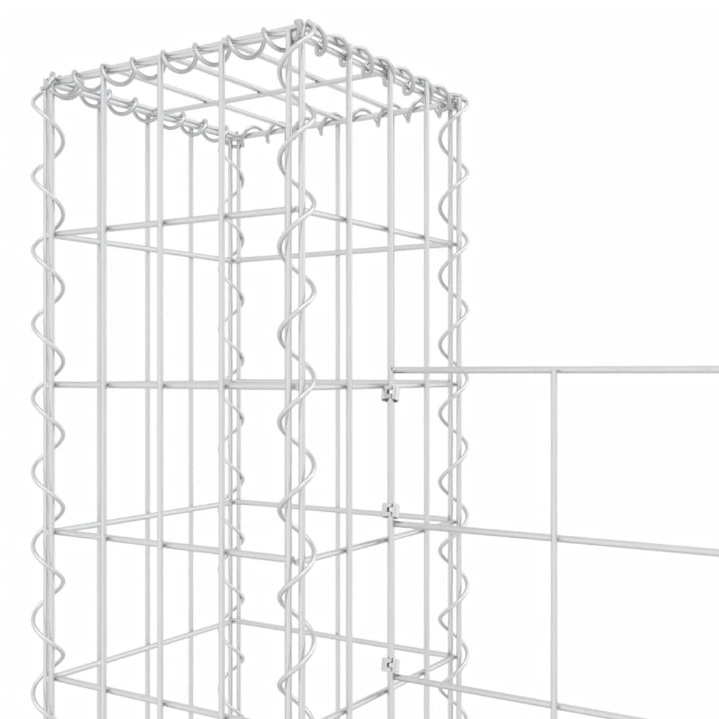 vidaXL Gabionenkorb U-Form 860x20x200 cm Eisen Steinkorb