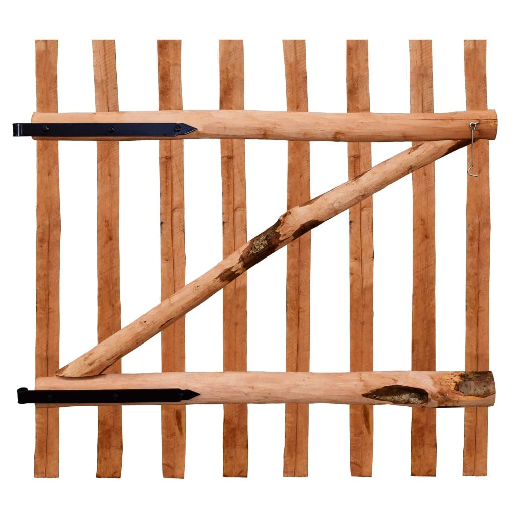 vidaXL Heim & Garten Zauntor Haselnuss 100x90 cm Holz