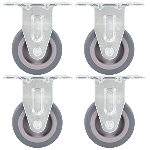 vidaXL Bockrollen 50 mm Bockrolle 4 Stk. TPR starr