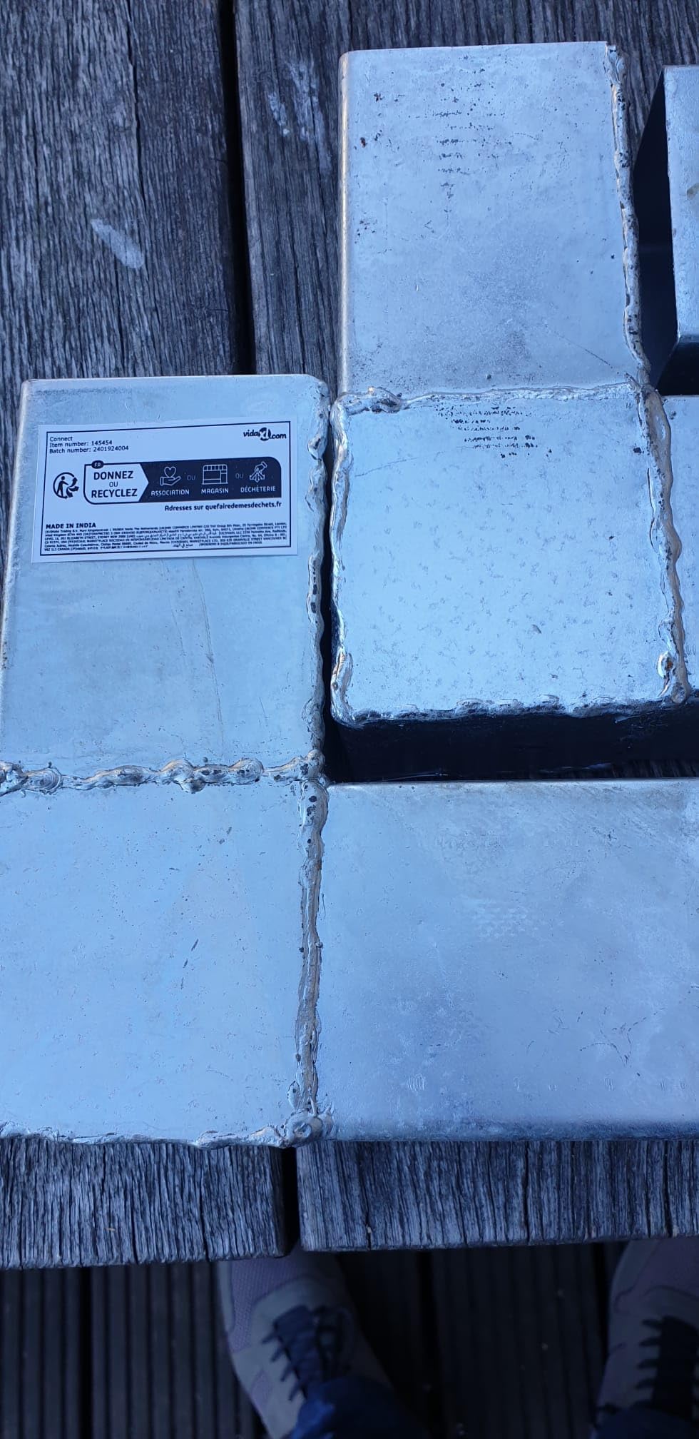 vidaXL Pfostenverbinder L-Form 71x71 mm verzinkt Metall
