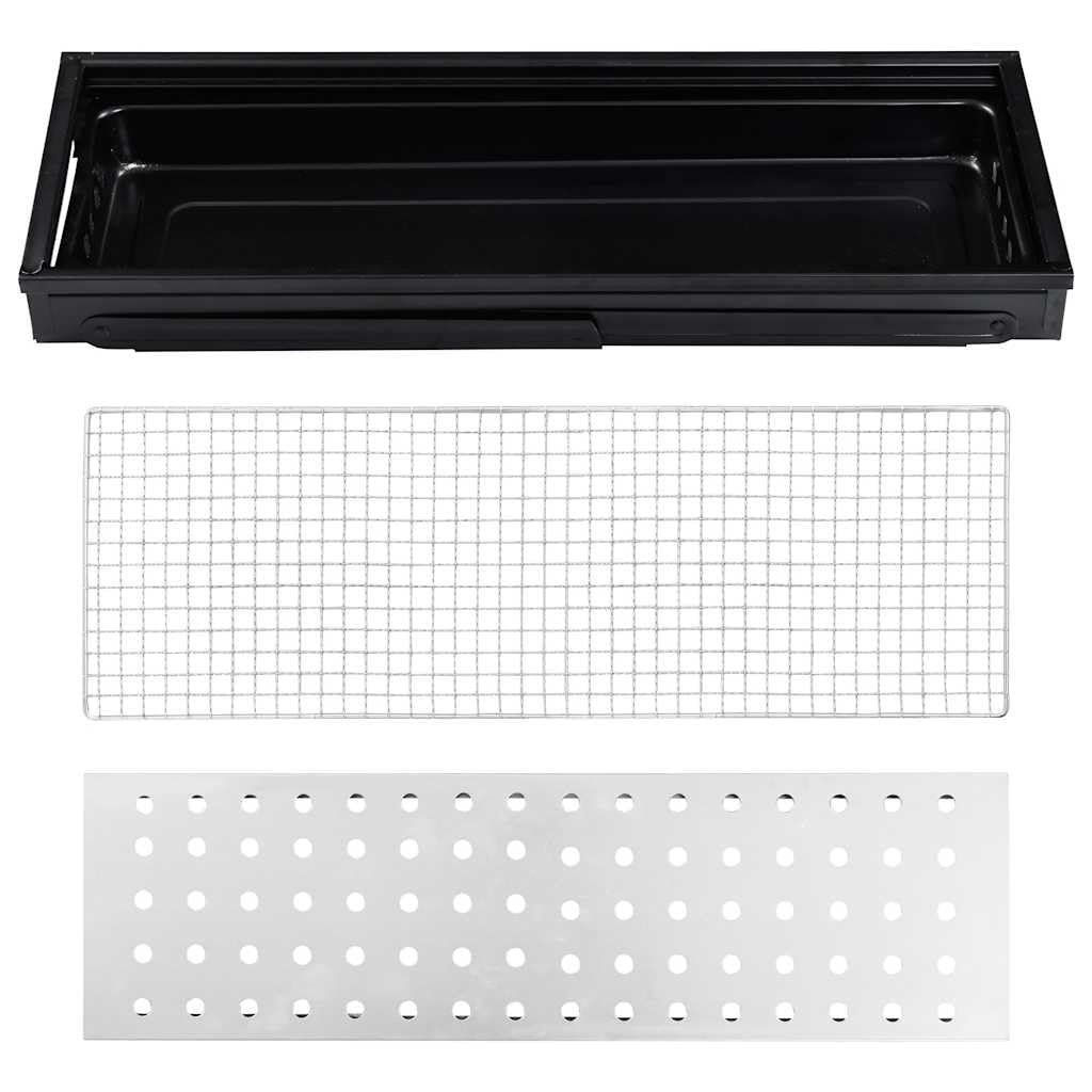 vidaXL Camping Grill Holzkohlegrill Klappbar Stahl 60 cm