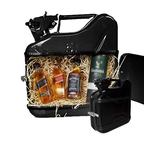 Mikamax Jerrycan Whiskey Bar 5L Minibar Schwarz Metall