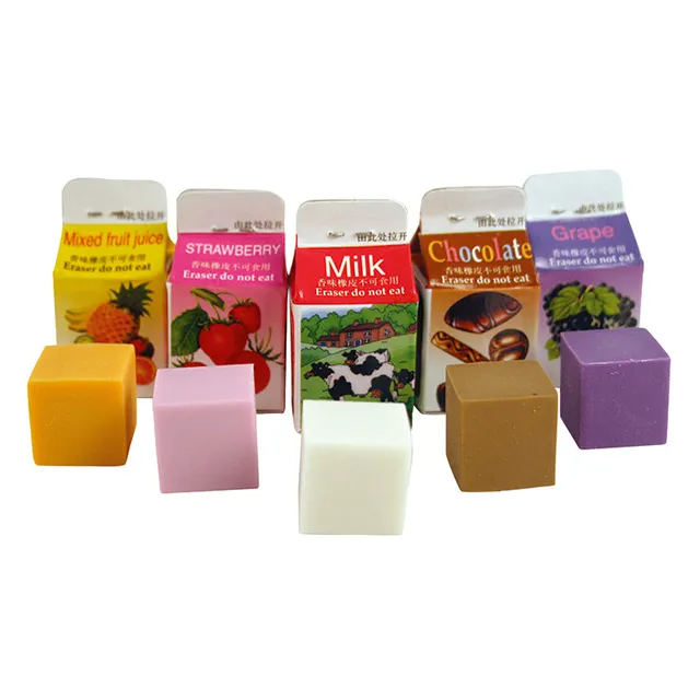 Kikkerland Home Milchkarton Radierer Duft 5er Set