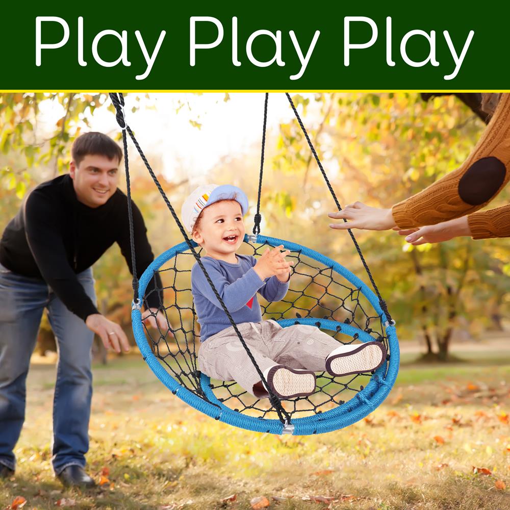 Serenelife Outdoor Swing Hängeschaukel 90cm Netzsitz wetterfest