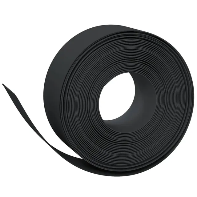 vidaXL Rasenkante Schwarz 10 m x 20 cm PE