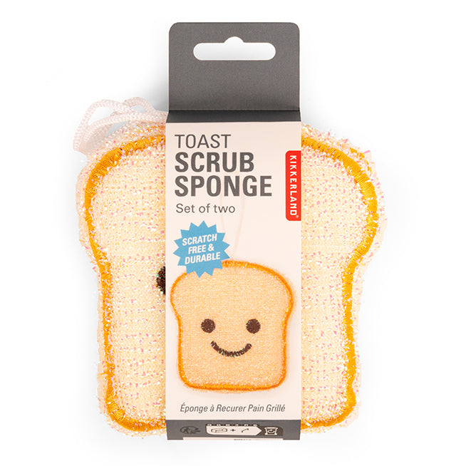 Kikkerland Home Toast Scrub Sponge Schwamm 2er Set