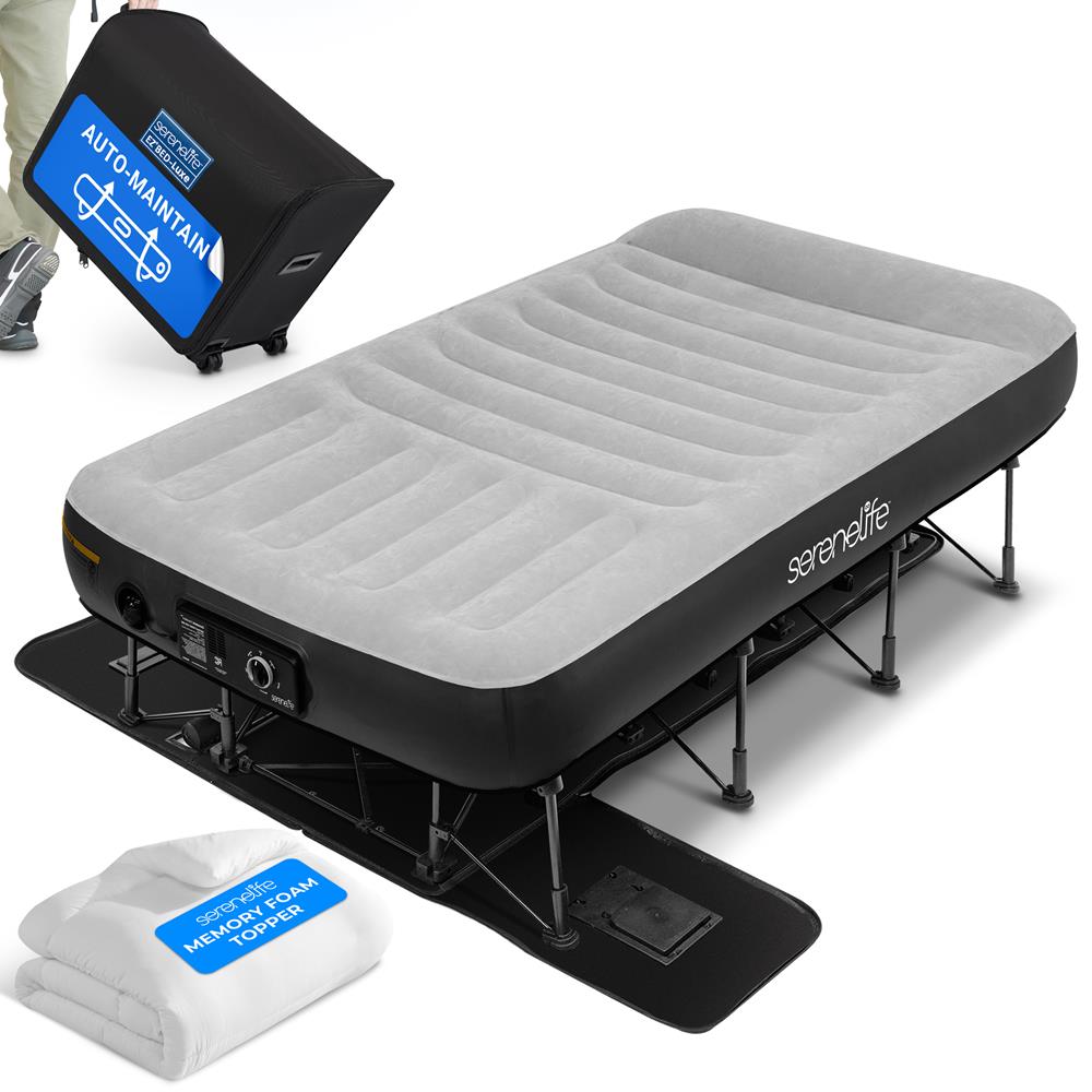 Serenelife Furniture Luftmatratze Twin selbstaufblasend 20 Zoll