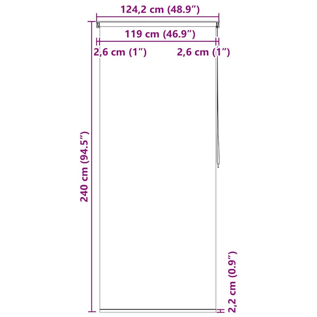 vidaXL Duschrollo 120x240 cm Quadratmuster EVA Rollo
