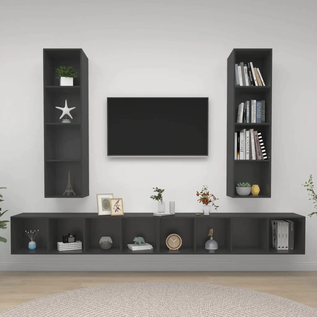 vidaXL Heim & Garten TV-Wandschränke 4 STK Weiß 37x37cm