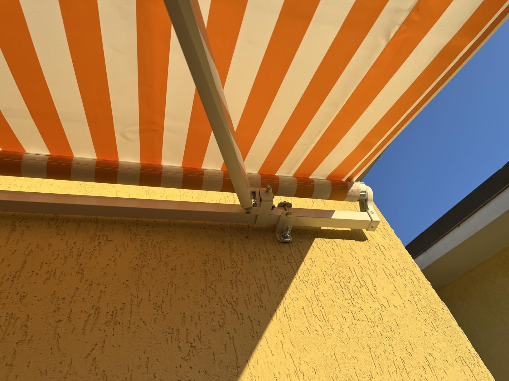 vidaXL Markise 450x350cm Anthrazit-Weiß manuell Alu
