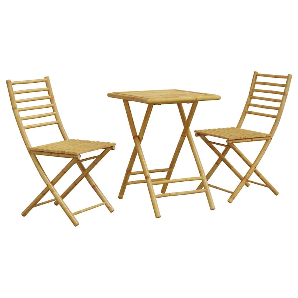 vidaXL Bistro-Set Bambus 3-tlg. klappbar 3278527 natur