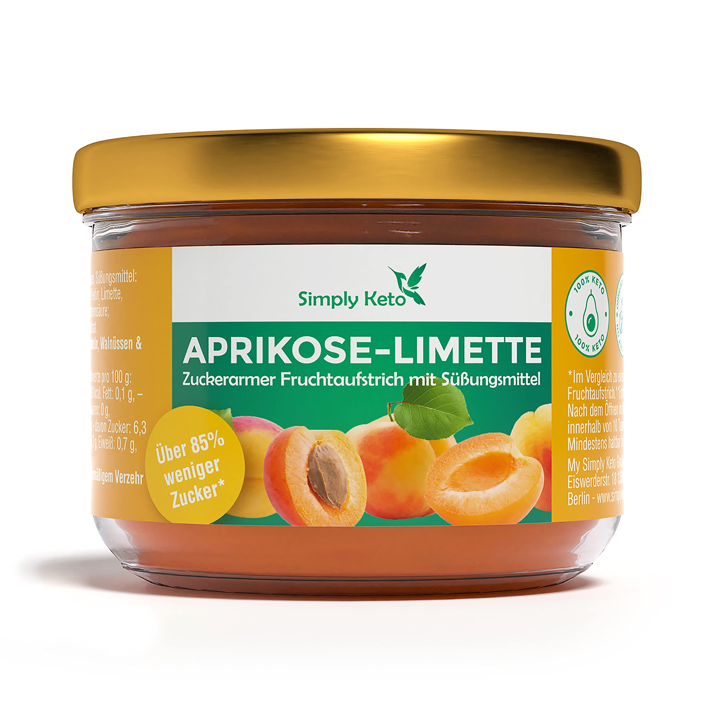 Keto Frühstück Fruchtaufstrich Sauerkirsche 230 g zuckerfrei