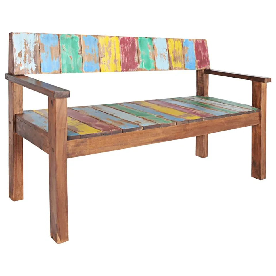 vidaXL Sitzbank Vintage 115cm Altholz mehrfarbig