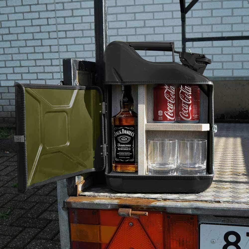 Mikamax Kanister Bar 10L Minibar Schwarz 2 Gläser
