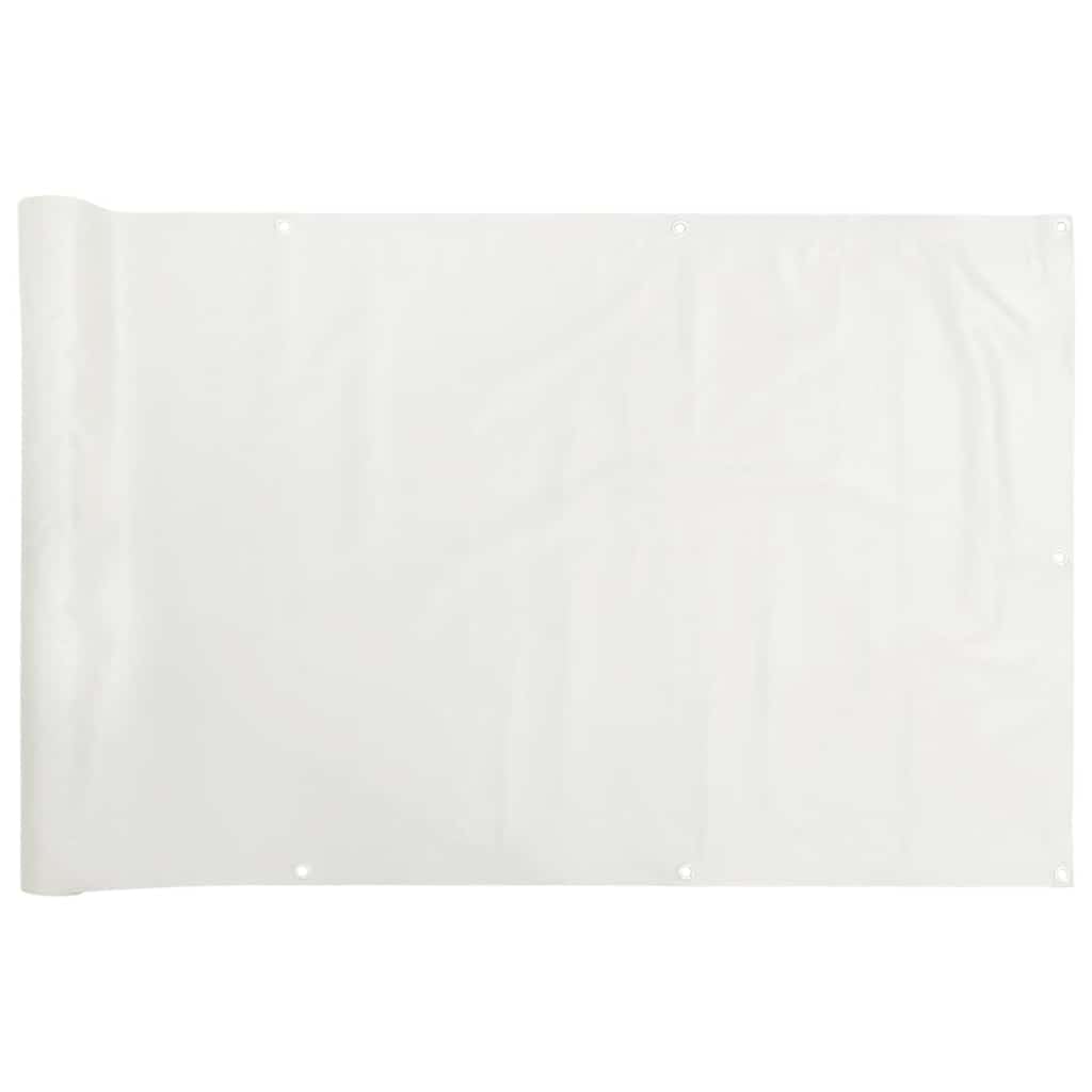vidaXL Heim & Garten Sichtschutz Weiß 300x75 cm PVC