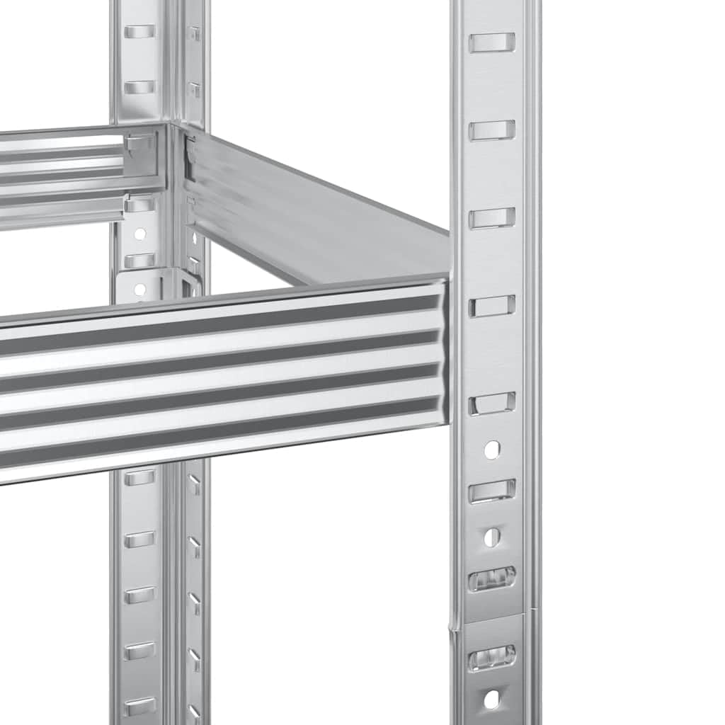 vidaXL Reifenregal 3 Böden 110x40x200 Silber 2 Stk Stahl