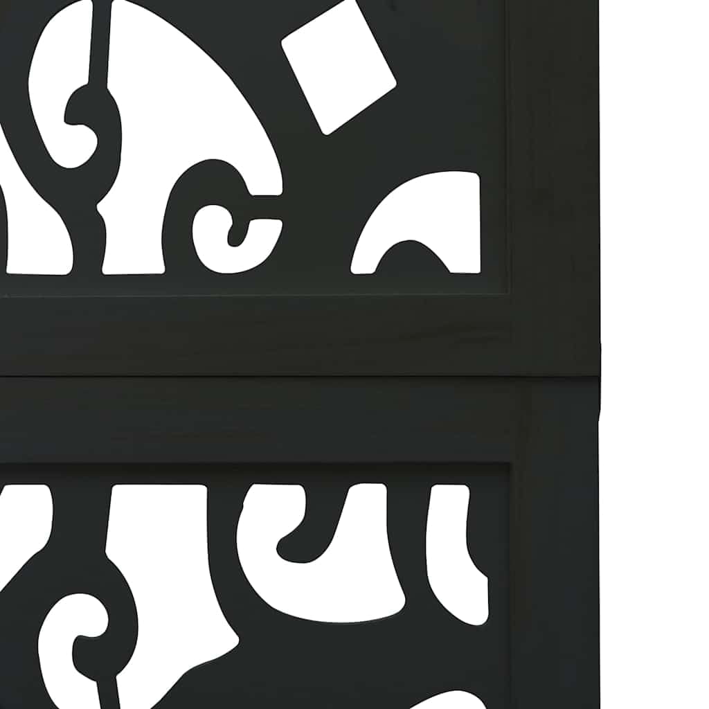 vidaXL Möbel Paravent Schwarz 3-tlg. 40x160 cm Holz
