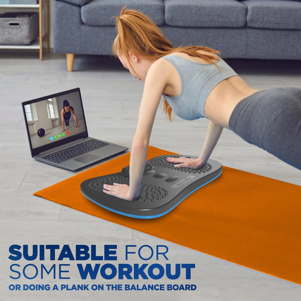 SereneLife Balance Board Wackelbrett Holz 51cm ergonomisch