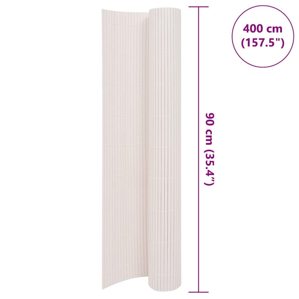 vidaXL Heim & Garten Sichtschutz 90x400 cm Weiß PVC