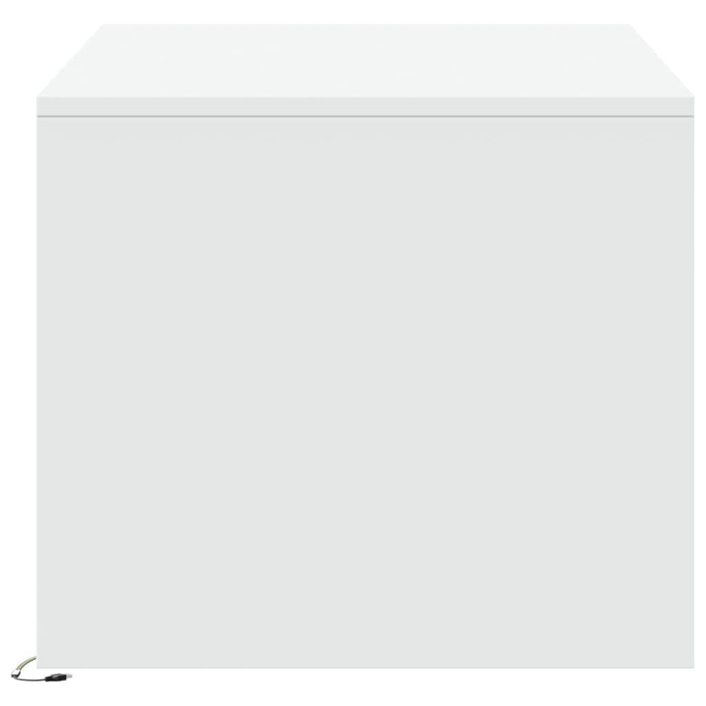 vidaXL LED Couchtisch weiß Holzwerkstoff 100x50 cm