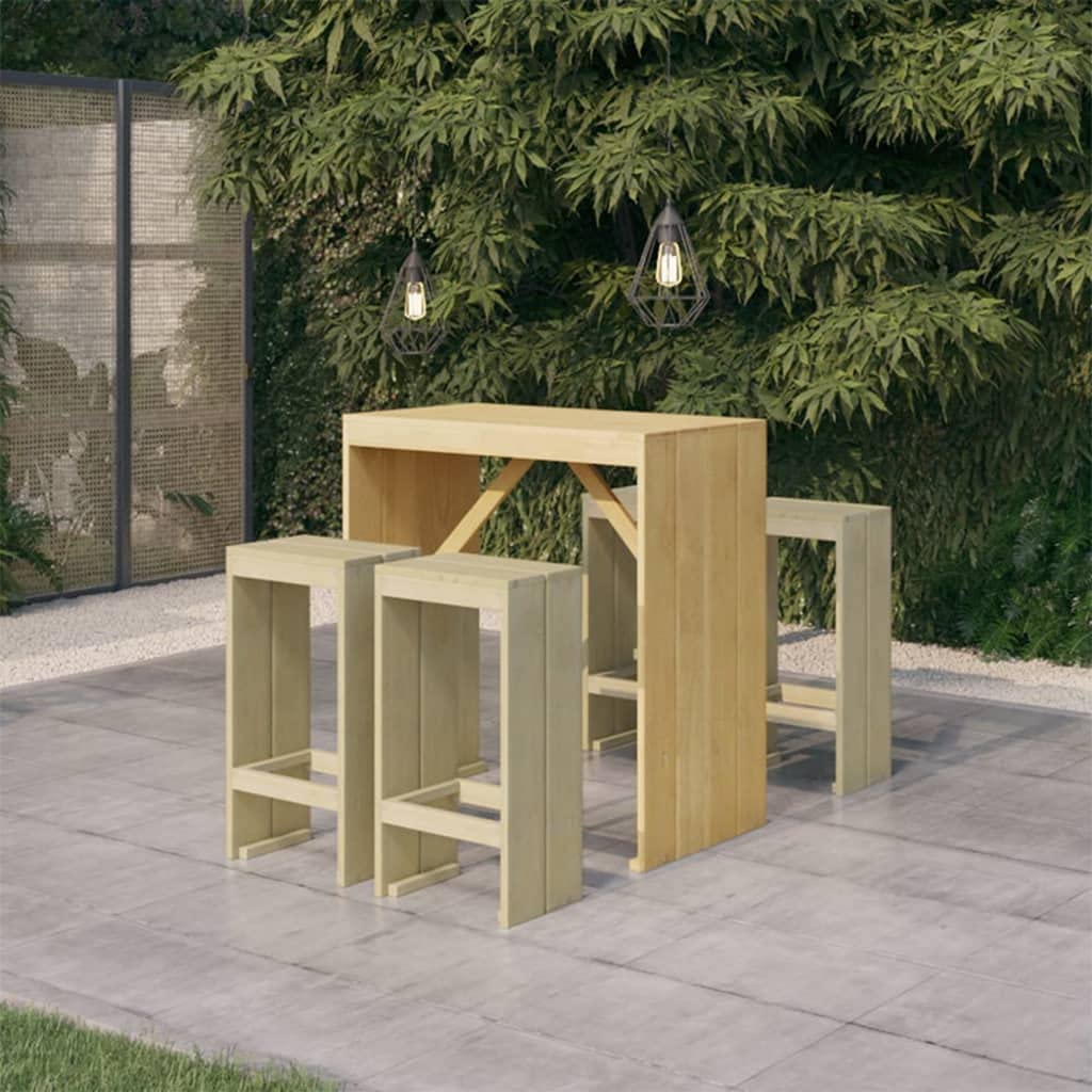 vidaXL Gartenbar-Set 5-tlg Kiefernholz imprägniert
