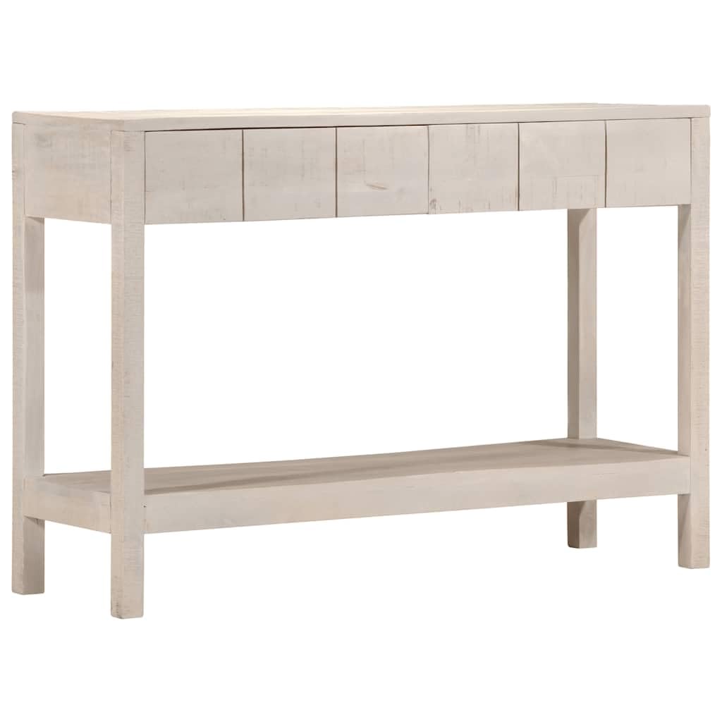 vidaXL Konsolentisch Weiß 110x35x75 Mango mit Schubladen