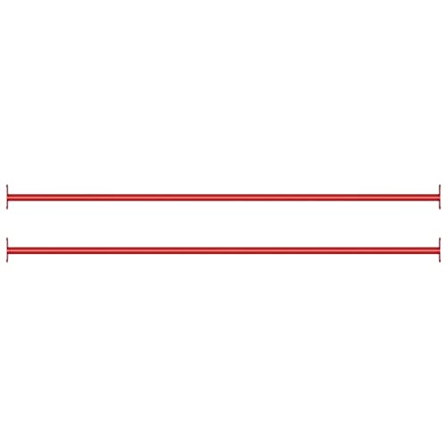 vidaXL Turnstange 125 cm Reckstange Stahl Rot rostgeschützt