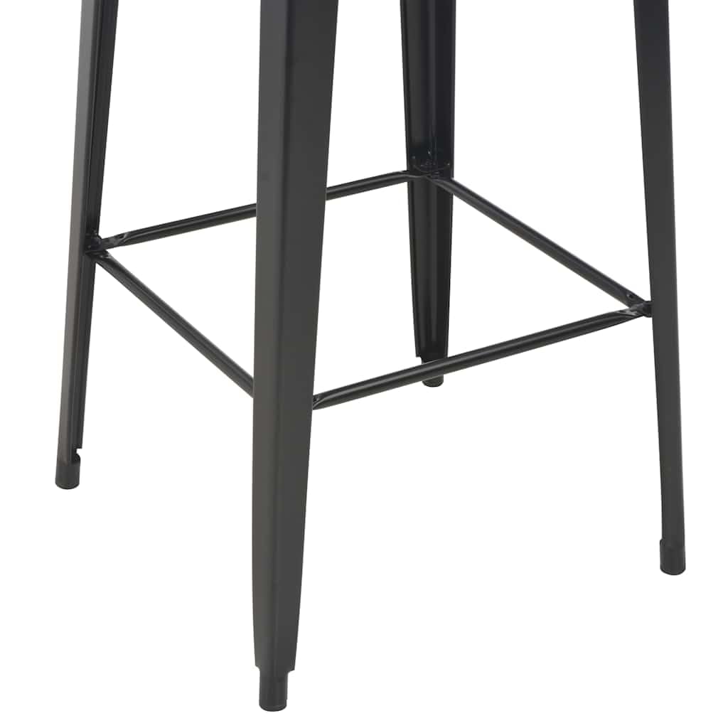 vidaXL Bartisch 60x60x108 cm Stehtisch Schwarz Kiefer Massivholz