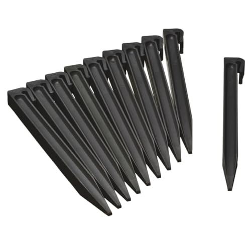 Nature Gartendübel Schwarz 10 Stück 26,7 cm Kunststoff