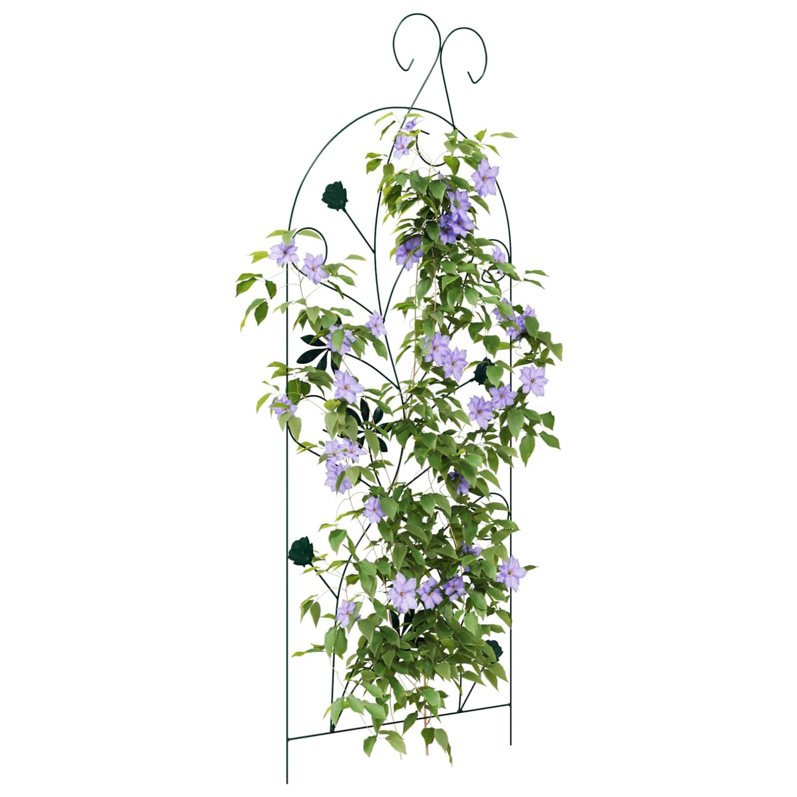 vidaXL Heim & Garten Gartenzaun Schwarz 3er Set Stahl 112 cm