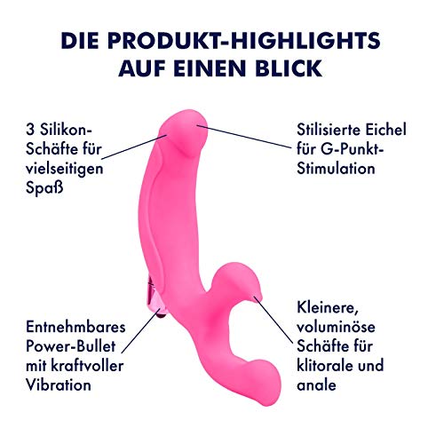 EIS Dreifach-Vibrator 20 cm Vibrator Silikon 3 Schäfte