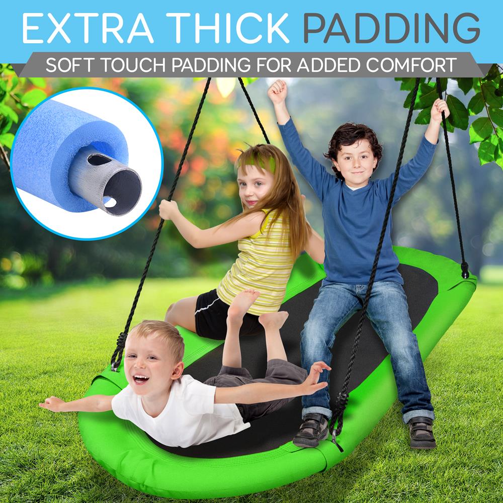 Serenelife Outdoor Swing Ovalschaukel Grün 150 kg