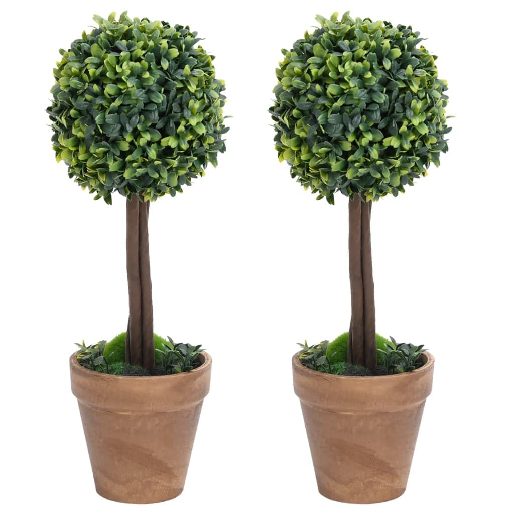 vidaXL Heim & Garten Künstlicher Buchsbaum Kugel 33cm Topf Grün