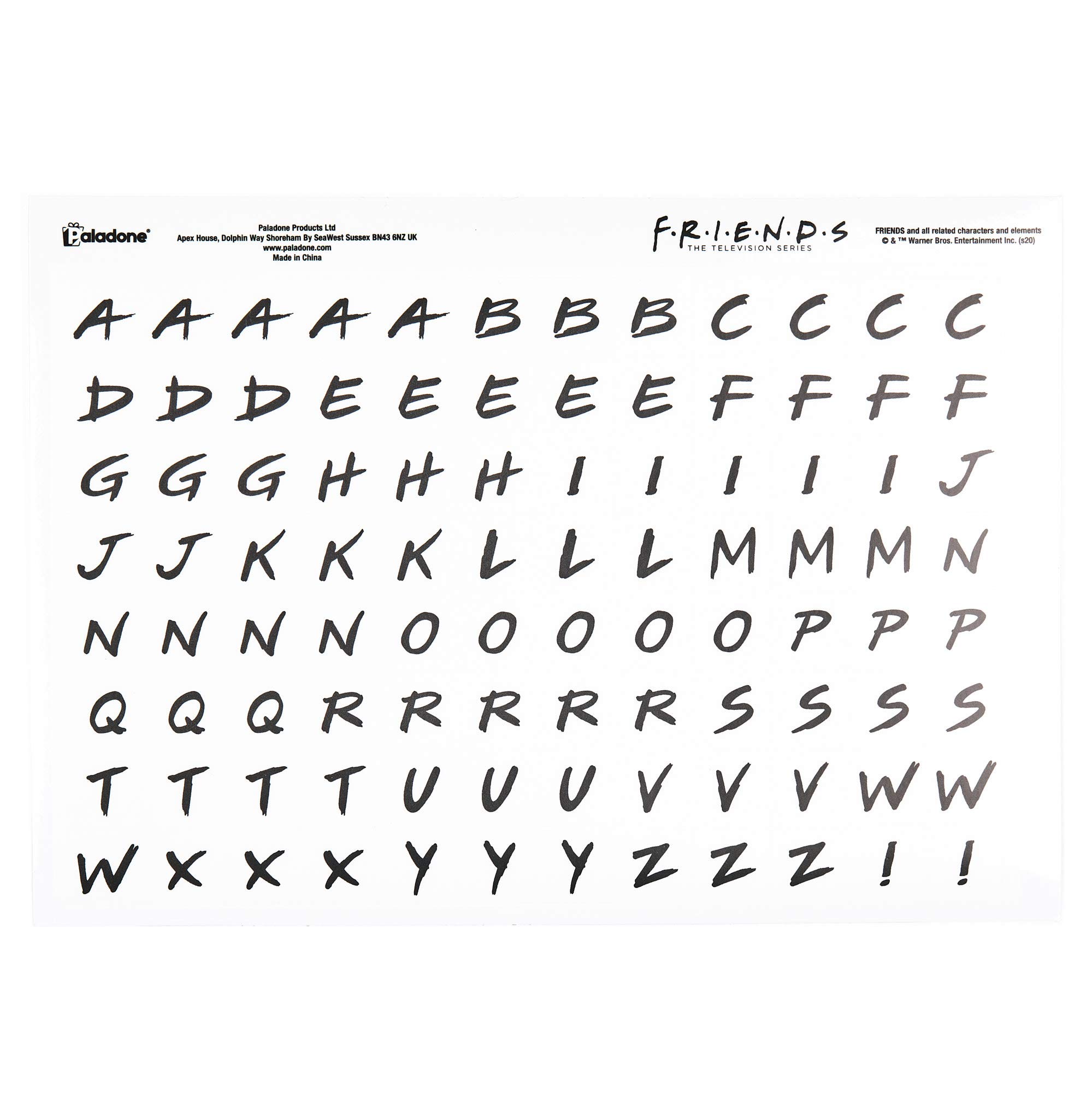 Paladone Friends Gadget Decals 4 Blatt wasserfest