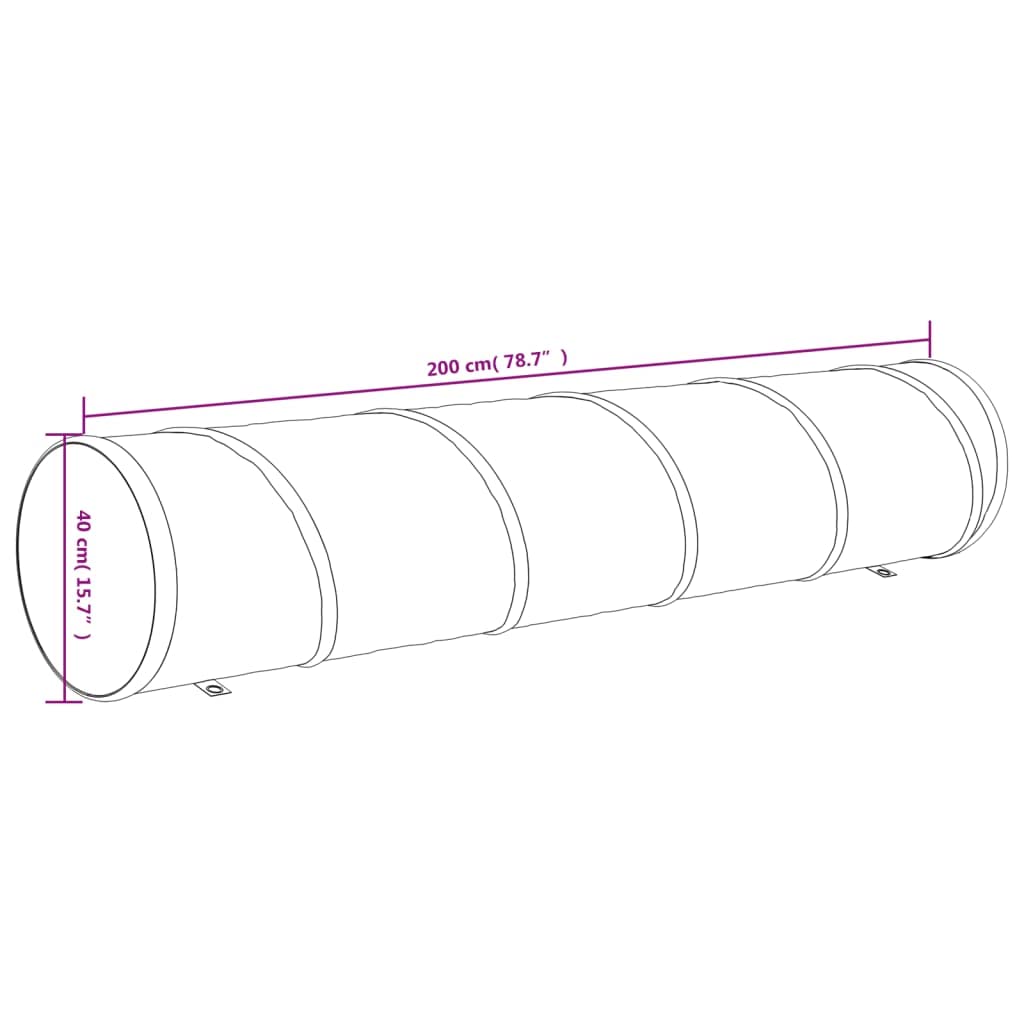 vidaXL Tierbedarf Hundetunnel Blau Ø40x200 cm Polyester