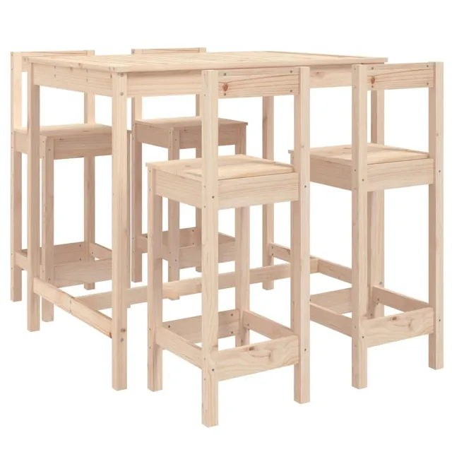 vidaXL Heim & Garten Gartenbar-Set 5-tlg. Kiefer Massivholz