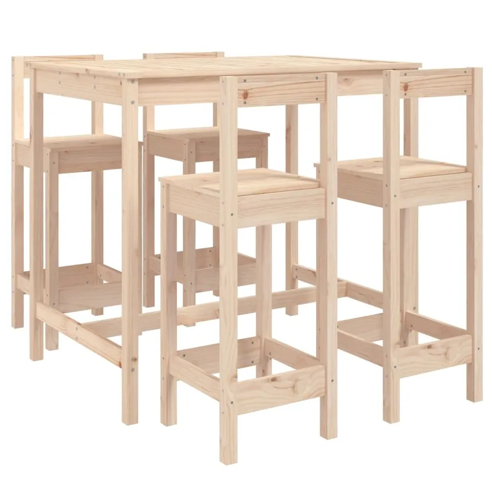 vidaXL Heim & Garten Gartenbar-Set 5-tlg. Kiefer Massivholz
