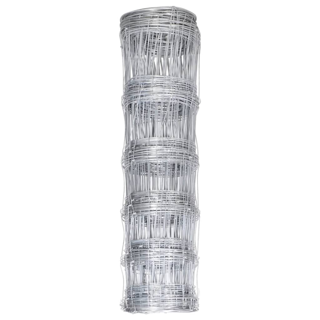vidaXL Heim & Garten Gartenzaun Zaun Verzinkt 50x0,8m Silber